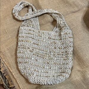Elegant Cream Crochet Women's Bag